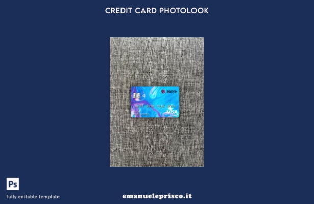 modello frontale photolook con carta classica per visto bancario France Groupe B